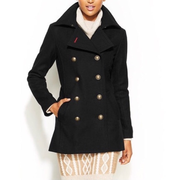 tommy hilfiger wool blend coat